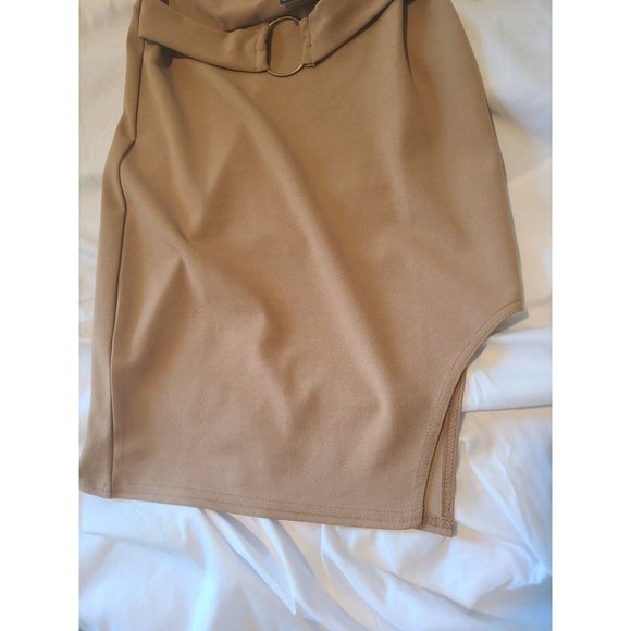 Boohoo Night Extreme Split Ring Detail Bodycon, Size US 6 - Picture 4 of 5